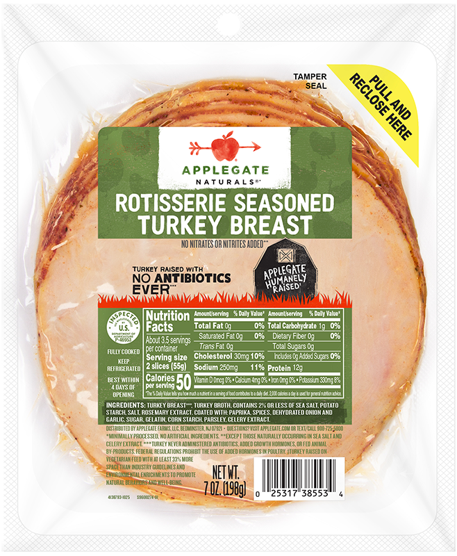 Turkey Roasted - Applegate Organic GF (196 gm / 7oz)