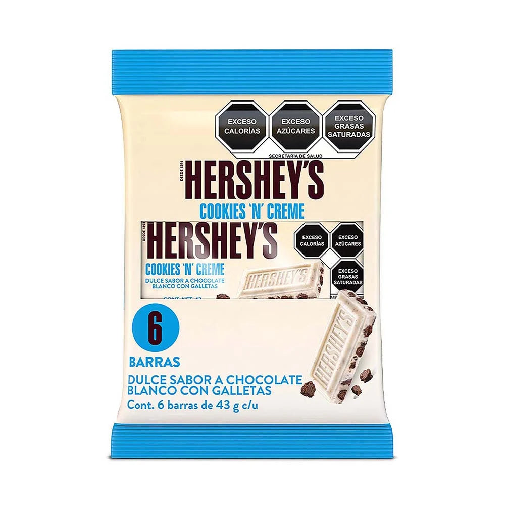 Cookies & Cream Hersheys´Chocolates 6 Pz (129 gm)