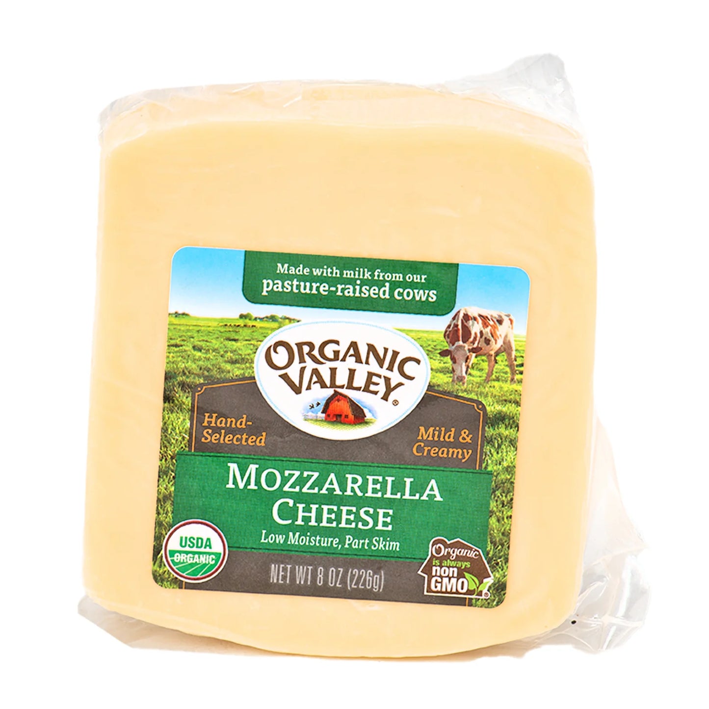 Organic Valley Mozzarella Cheese 8 Oz