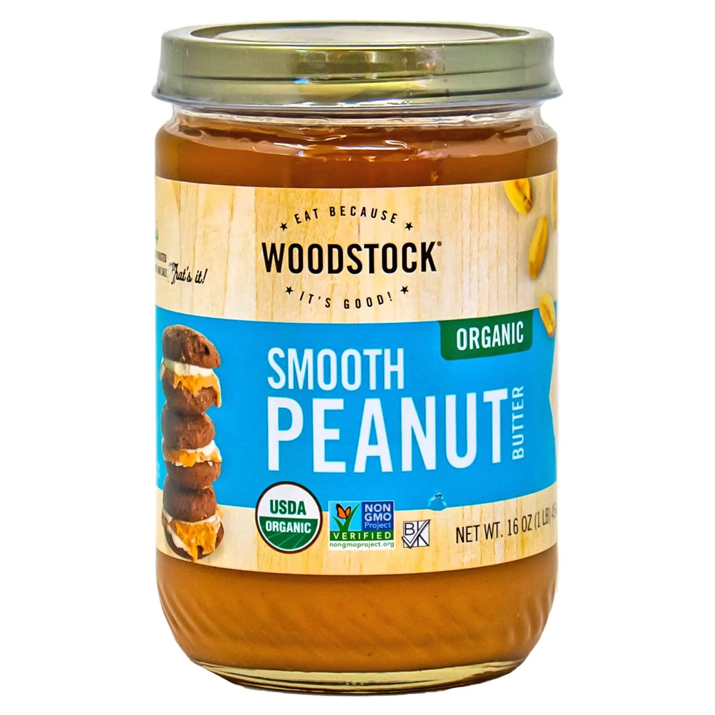 Woodstock Organic Creamy Peanut Butter (454 gm)