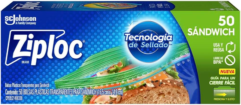 Zip Lock Bags Sandwich Size (50 count)