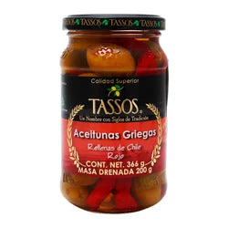 Tassos Greek Stuffed Olives with Peppers (366 gm)