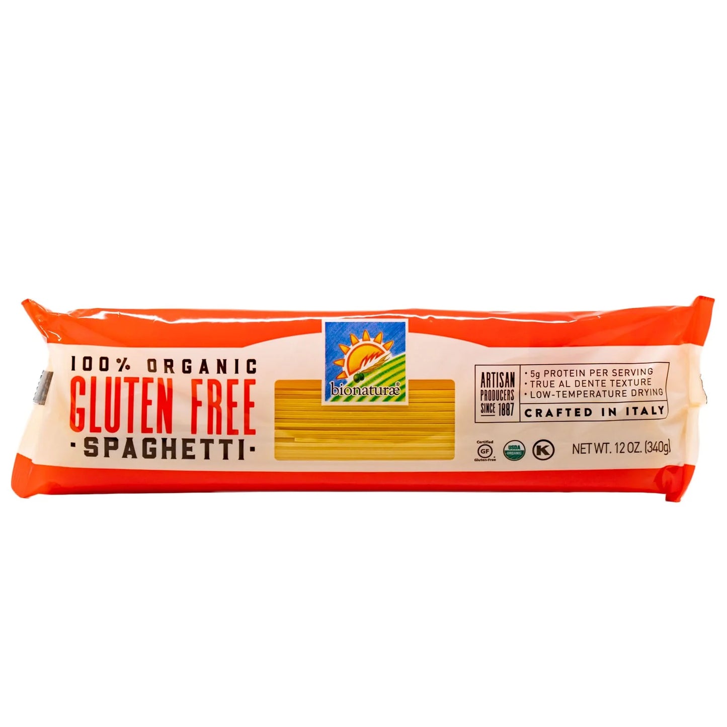 Bionature Pasta - Spaghetti Whole Wheat Organic Gluten Free (454 gm)