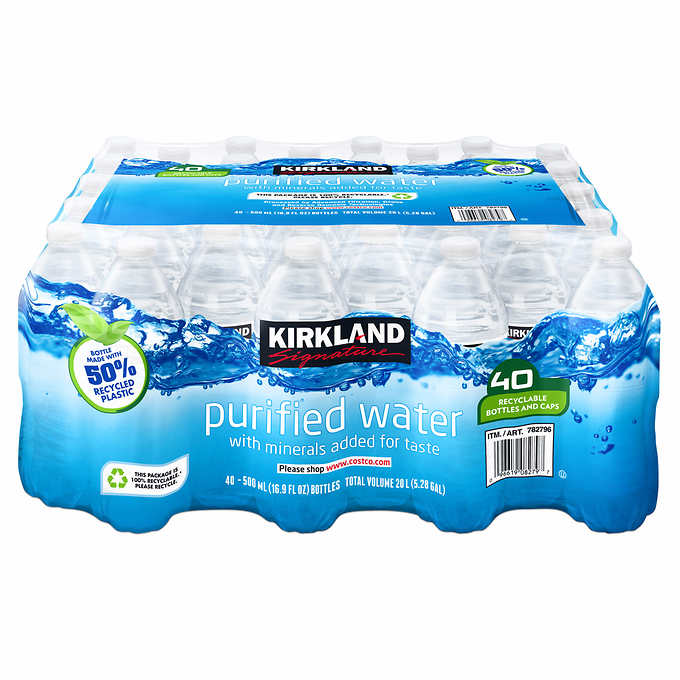 Kirkland Bottled Purified Water - 40 pack