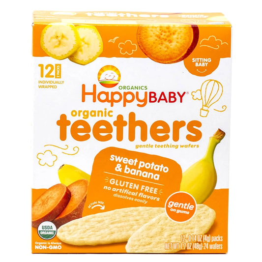 Happy Baby Teethers Sweet Potato & Banana Organic 12 GF (48gm)