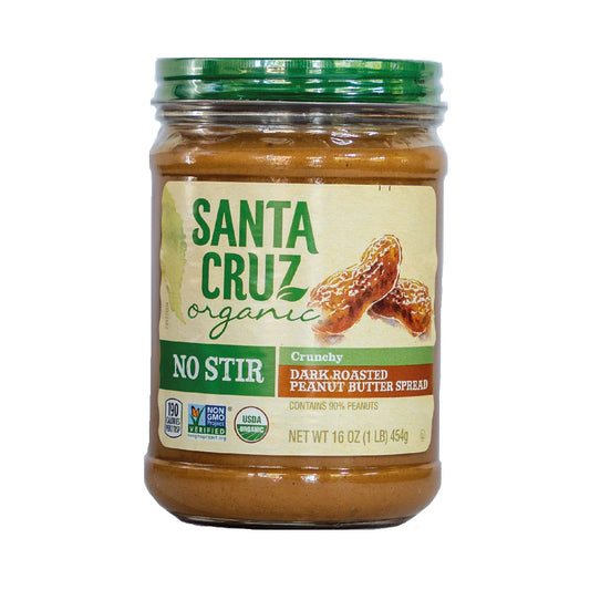 Santa Cruz Organic Dark Roast Peanut Butter - (454 gm)