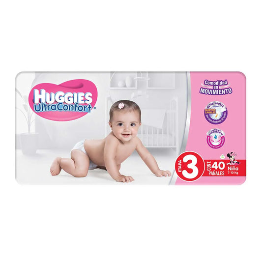 Huggies UltraConfort Stage 3 Girls Diapers (40 pcs per pack)