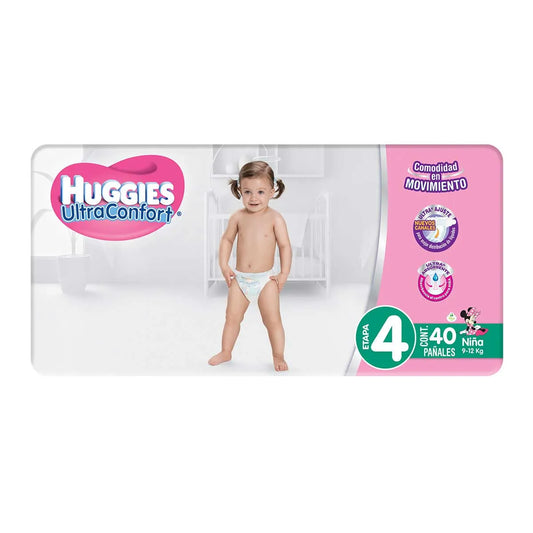 Huggies UltraConfort Stage 4 Girls Diapers (40)