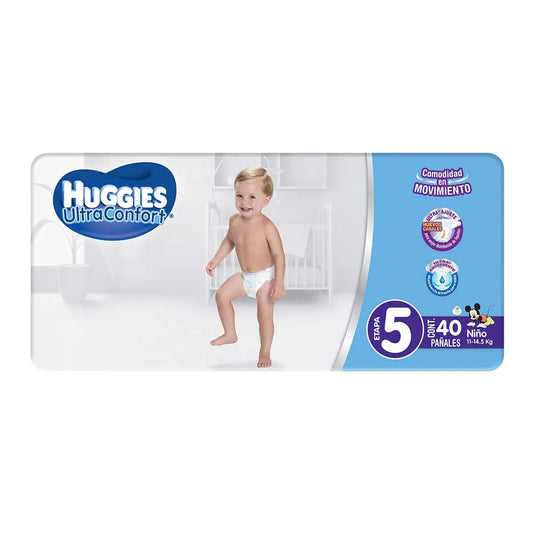 Huggies Stage 5 Boys Diapers (40 Pcs Pack)