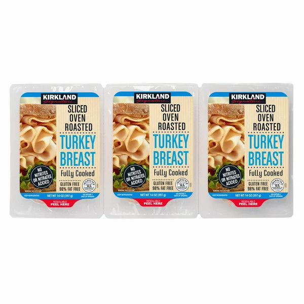 Kirkland Sliced Turkey Breast 3 Pack (397 gm each)